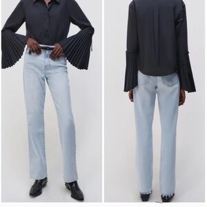 NWT Womens Jonathan Simkhai The Liam Straight Hermose Jeans